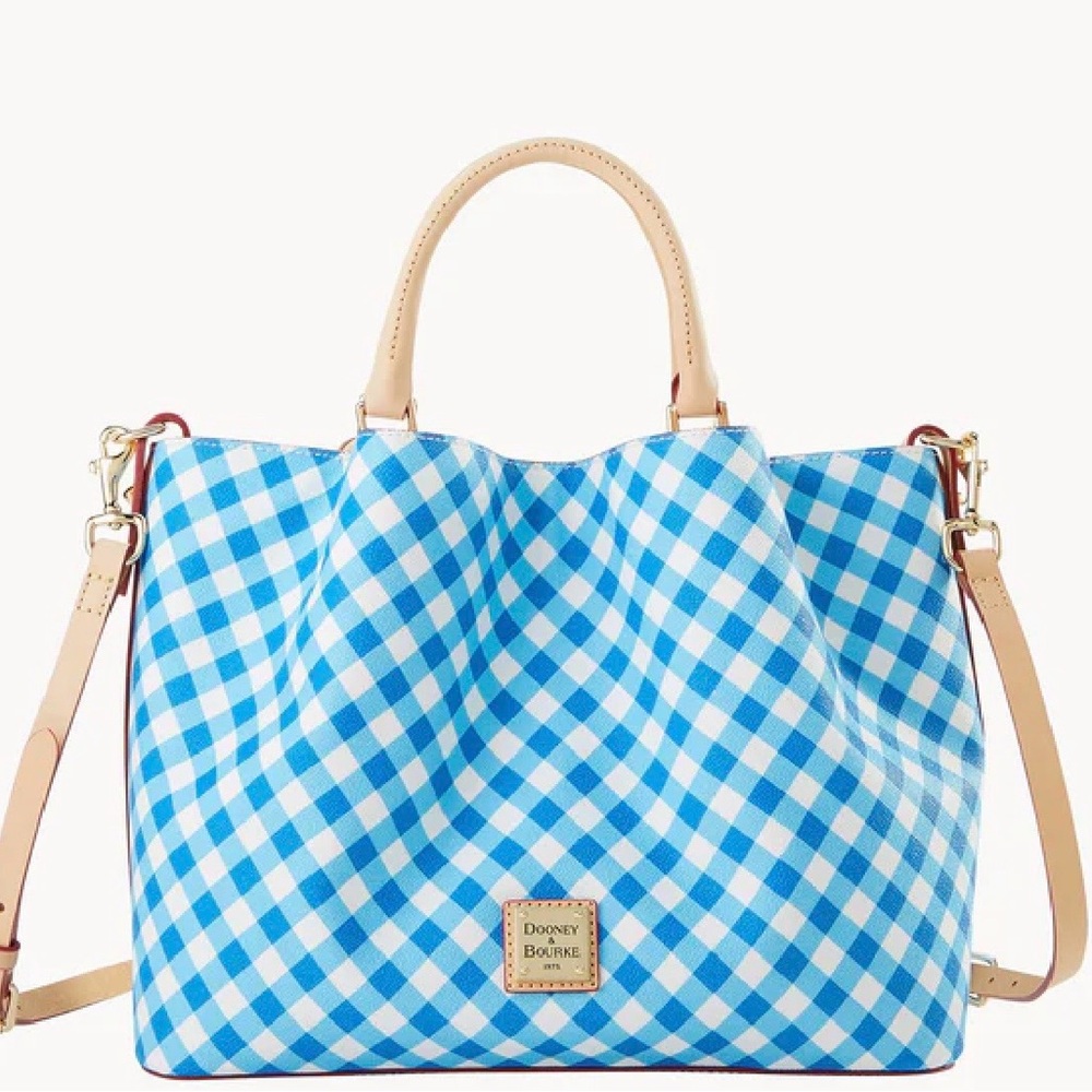 Dooney and Bourke Gingham Sky Blue Brenna